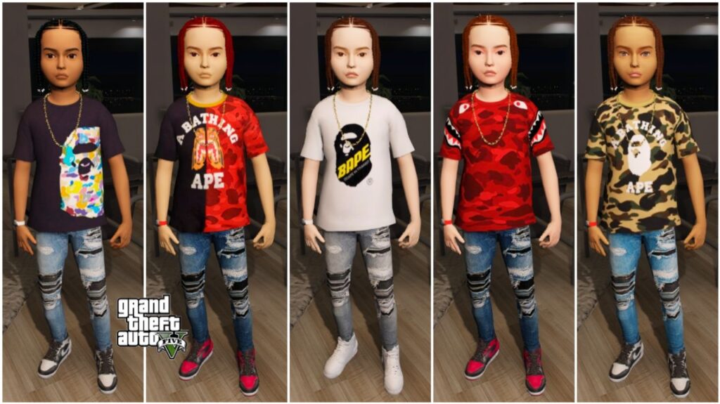 GTA 5 :- Child Male 12 Bundle with 5 Variants [Singleplayer/Fivem Ready ...