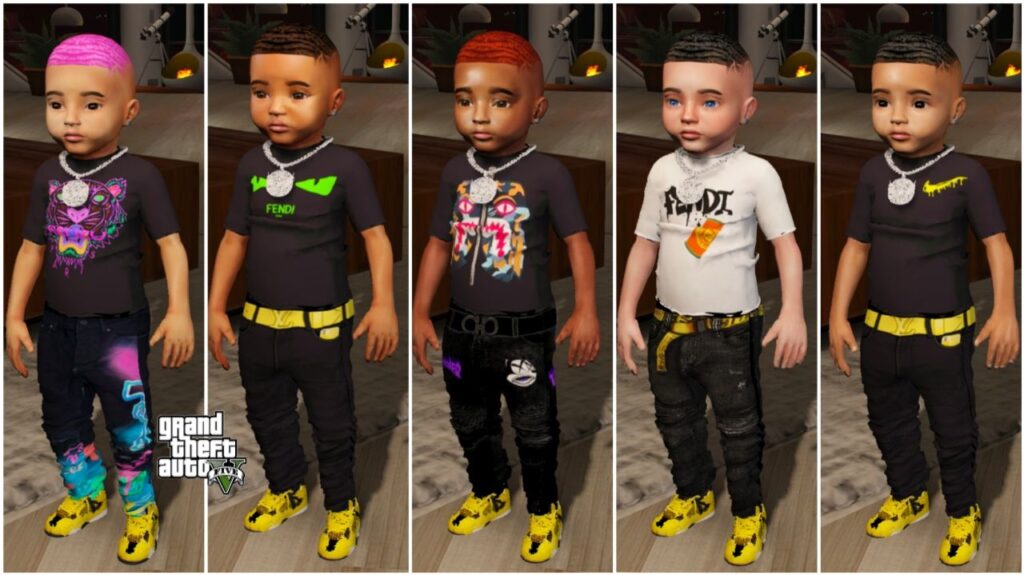 GTA 5 :- Baby Male 107 Bundle with 5 Variants [Singleplayer/Fivem Ready ...