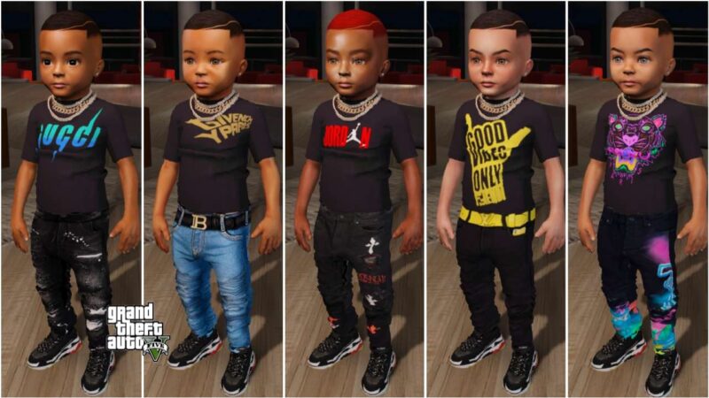 GTA 5 :- Baby Male 167 Bundle with 5 Variants [Singleplayer/Fivem Ready ...