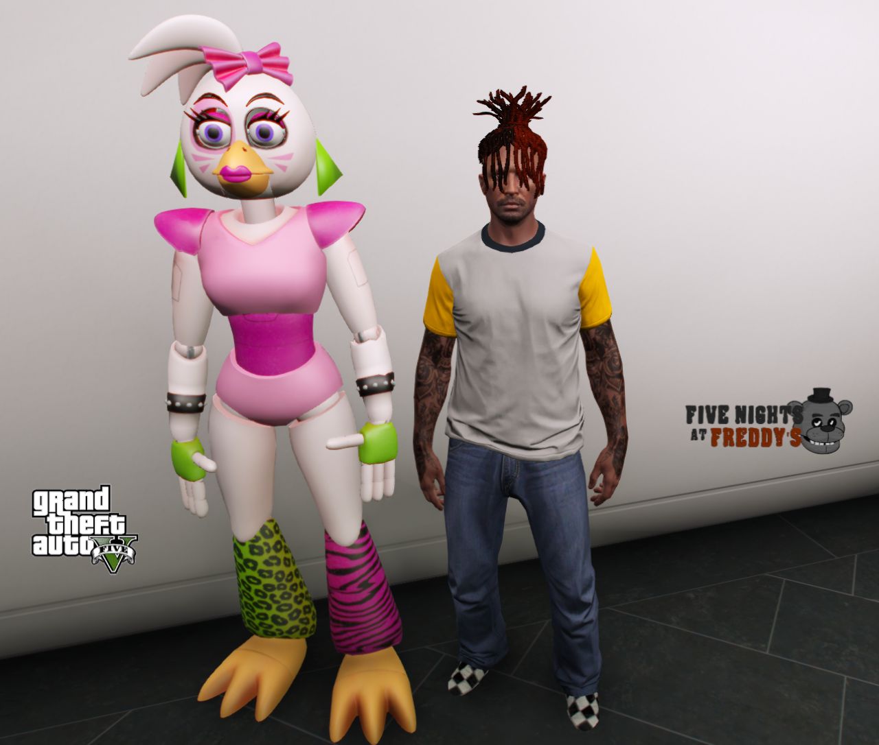 GTA 5 :- Glamrock Freddy From FNAF Ped Mod for GTA V [Singleplayer