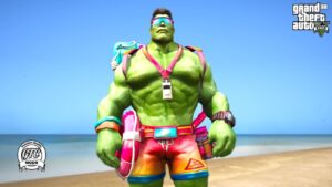 GTA 5:-Hulk-Seaside Lifeguard Ped Mod for [Singleplayer Add-On/Fivem Ready](Colour-1)