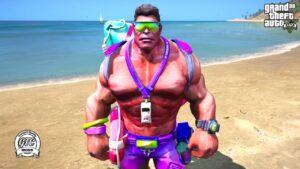 GTA 5:-Hulk-Seaside Lifeguard Ped Mod for [Singleplayer Add-On/Fivem Ready](Colour-2)