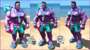 GTA 5:-Hulk-Seaside Lifeguard Ped Mod for [Singleplayer Add-On/Fivem Ready](Colour-6)