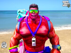 GTA 5:-Hulk-Seaside Lifeguard Ped Mod for [Singleplayer Add-On/Fivem Ready](Colour-5)