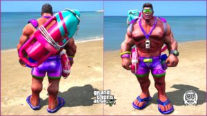 GTA 5:-Hulk-Seaside Lifeguard Ped Mod for [Singleplayer Add-On/Fivem Ready](Colour-2)