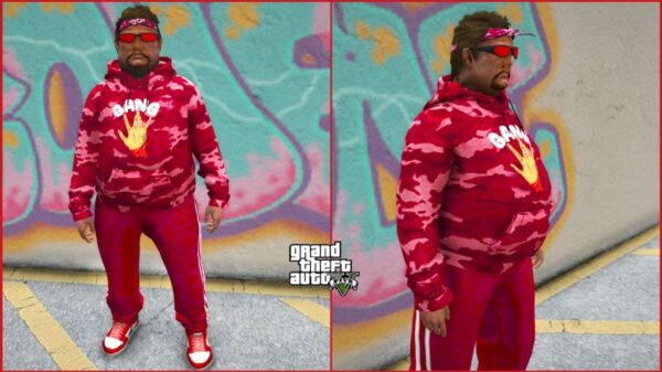 GTA 5 :- Red Gang Fat Ped Mod for [FiveM/Singleplayer] - Image 3