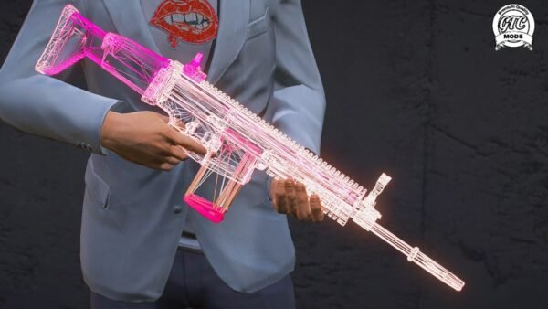 GTA 5: Glowing Wireframe Rifle Gun Mod for FiveM [4 Colour Guns] - Image 2
