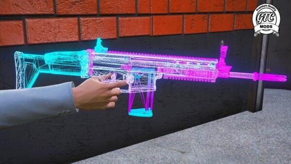 GTA 5: Glowing Wireframe Rifle Gun Mod for FiveM [4 Colour Guns] - Image 6