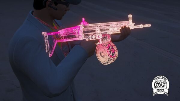 GTA 5: Glowing Wireframe Rifle Gun Mod for FiveM [4 Colour Guns] - Image 5