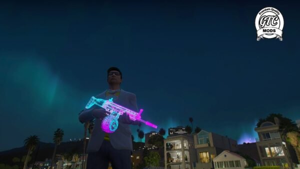 GTA 5: Glowing Wireframe Rifle Gun Mod for FiveM [4 Colour Guns] - Image 7
