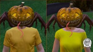 GTA 5 : Pumpkin Spider Halloween Mask for FiveM (Male & Female) 🎃