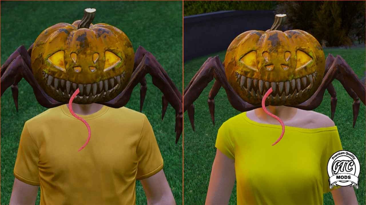 Halloween Mods for FiveM | GTA 5 : Pumpkin Spider Halloween Mask for FiveM (Male & Female) 🎃