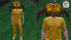 GTA 5 : Pumpkin Spider Halloween Mask for FiveM (Male & Female) 🎃