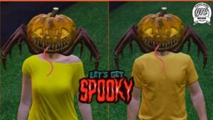 GTA 5 : Pumpkin Spider Halloween Mask for FiveM (Male & Female) 🎃