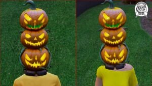 GTA 5 : Halloween Mods for Fivem – 3 Pumpkin Stack Head (Male & Female) 🎃