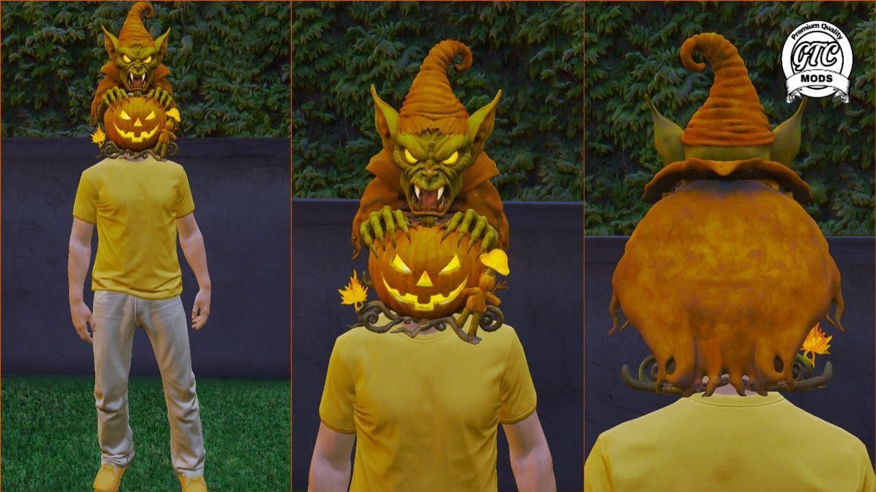 Fivem Halloween Mods | Pumpkin goblin Jack-o’-Lantern halloween masks for fivem gta 5
