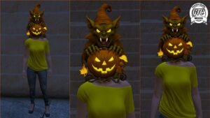 🎃GTA 5 : Pumpkin Goblin Mask for FiveM (Male & Female)