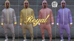 GTA 5: Icedout Trackuit tech hoodie and pants for fivem, vvs icedout diamond designer clothing for fivem