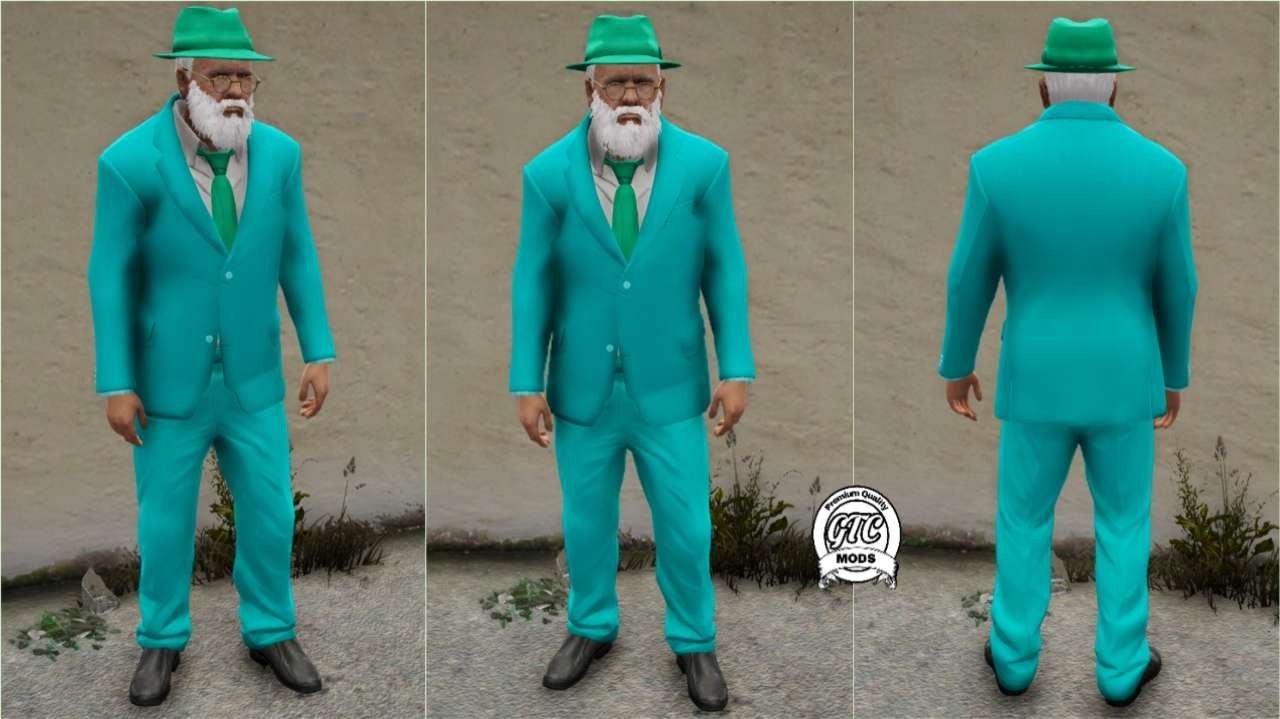 GTA 5: Mafia Old Man Ped mod for fivem | Custom add peds | Elderly mafia boss for fivem